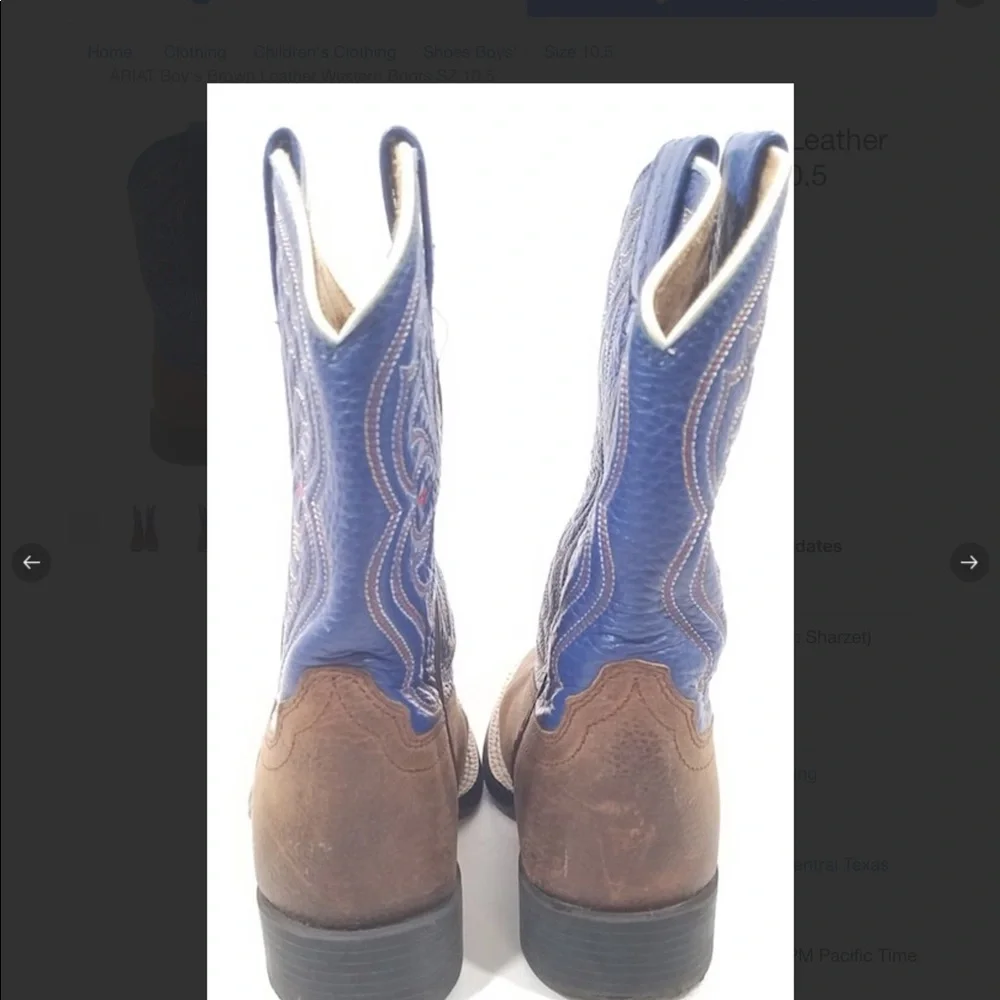 Ariat boys brown leather western boots
